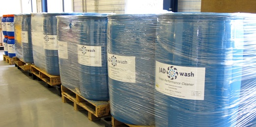 JADwash drums 520 JADwass green performance cleaner MA-109C in drums for shipment